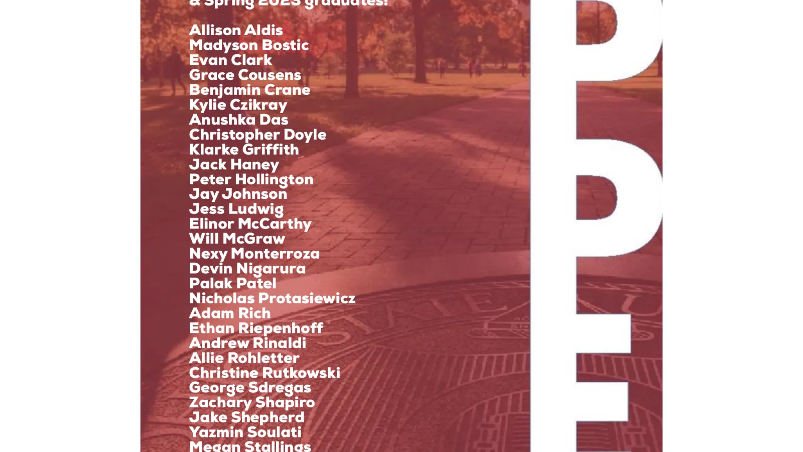 PPE Graduates List